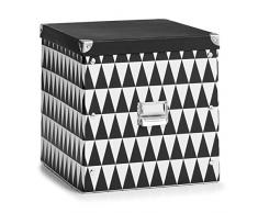 Zeller 17544 Aufbewahrungsbox Triangle, Pappe, ca. 33,5 x 33 x 32 cm