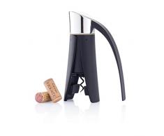 XD Design P911.811 Ora Hebel-Korkenzieher, Edelstahl, schwarz, 10 x 4,5 x 20 cm