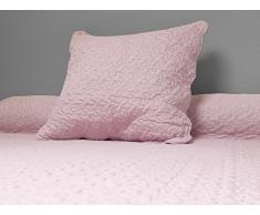 Soleil docre 371004 Tagesdecke Uni rosa 180x220 cm + 1 Kissenbezug