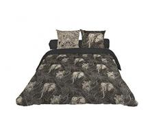 Soleil docre Safari Bettwäsche, Bettbezug, Baumwolle, Grau, 260 x 240 cm