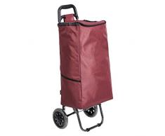 AmazonBasics – Einkaufstrolley mit 2 Rollen, 40 l, rot