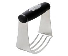 Deiss PRO Teigmischer - Edelstahl Gebäck Mixer & Teigschneider, rutschfester Griff - Spülmaschinenfest