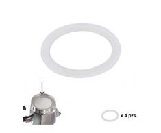 ORYX Dichtung Induktion 12 Tassen Kaffeemaschine, Silikon, Weiß, 9 x 9 x 3 cm, 4 Stück
