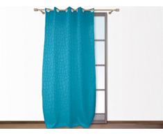 Soleil docre Ösenvorhang mit Prägung 140x250 cm Croco türkis