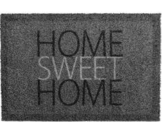 oKu-Tex Fußmatte | Schmutzfangmatte | Deco-Soft Entrance| Home-Sweet-Home | Aufdruck | für innen | Eingangsbereich / Haustür / Treppenhaus | rutschfest | 50x80 cm