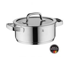 WMF Compact Cuisine Kochtopf 20cm, Glasdeckel, Bratentopf 2,5l, Cromargan Edelstahl poliert, Innenskalierung, stapelbar, Topf Induktion, unbeschichtet