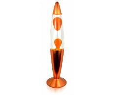 Licht-Erlebnisse / LA551002 / Fröhliche Lavalampe Timmy / Orange klar H:36cm Ã8,6cm Retro Party Tischleuchte Jugendzimmer Wohnzimmer