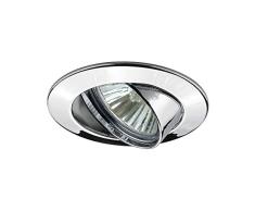 Paulmann 98943 Einbauleuchte Premium Line Chrom Deckenspot schwenkbar Deckeneinbauleuchte GU10 max. 1x50W Einbaulicht 230V Einbaustrahler, Aluminium, Silber