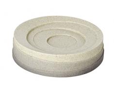 WENKO 21292512 Seifenablage Cuzco - Seifenschale, Polyresin, 11 x 2.8 x 11 cm, Grau