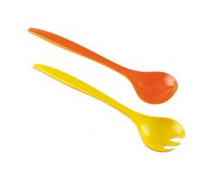Kuhn Rikon 30689 Salatbesteck-30689 Salatschüssel, Melamin, gelb/orange