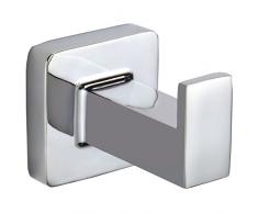 MSV 141435Â Lucca Garderobenleiste Doppel-Kleiderhaken Silber