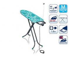 Leifheit Air Board M Compact Plus Dampfbügeltisch, 60years Color Edition grün, für Dampfbügeleisen, ultraleichtes Bügelbrett, für gute Ergebnisse in kurzer Zeit