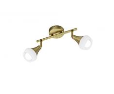 Trio Leuchten Deckenleuchte 803100204 Trumpet, Metall Altmessing, Glas weiß, exkl. 1 x E14