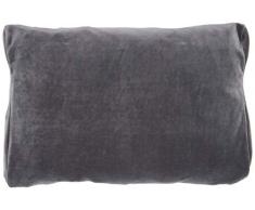 ELSA Schweiz SA Kopfkissen, klassisch, Velours, Anthrazit, 50/9 cm