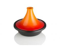 Le Creuset Gusseisen-Tagine, Rund, Ø 31 cm, Für alle Herdarten, Induktion und Backofen geeignet, Ofenrot