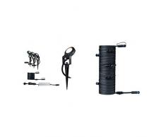 Paulmann 936.96 Outdoor Plug & Shine 3er-Set Spot Sting Basisset 3000K 3x6W 24V Dimmbar & 939.31 Outdoor Plug & Shine Connector 15m 1in-7out IP68 2x1,5mm²