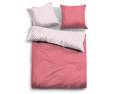TOM TAILOR 0069907 Satin Bettwäsche Garnitur mit Kopfkissenbezug (Baumwolle) 1x 155x220 cm + 1x 80x80 cm, kirschrot