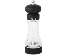 Fackelmann Salz- und Pfeffermühle DIAMANT, Gewürzmühle mit verstellbarem Keramikmahlwerk, Salz- und Pfefferstreuer mit Strasssteinen (Farbe: Transparent/Silber/Schwarz), Menge: 1 Stück