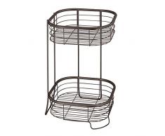 InterDesign 27971EU Forma Duschregal mit 2 Regalen, Quadratisch, bronzefarben