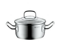 WMF Profima Kochtopf 16cm, Glasdeckel, Bratentopf 1,4l, Cromargan Edelstahl poliert, Topf Induktion, unbeschichtet