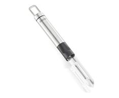 Leifheit Kartoffelschäler ProLine-Serie, Schäler aus rostfreiem Edelstahl, Spargelschäler, Sparschäler, Gemüseschäler, schält dünne Scheiben, hochwertiges Design, mit praktischer Aufhängeöse, silber