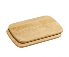 Zassenhaus 50714 2er Set Frühstücksbrett Gummibaum 28 x 20