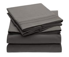 Mellanni Bettwäsche Set, Bettwäsche und Kissenbezüge, 1800er, superseidig und weich, keine Faltenbildung, keine Verblendung, fleckenbeständig, hypoallergen, mit tiefen Eck-für Schlafzimmer