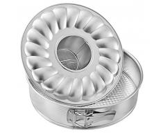 Zenker 6809 Springform mit Flach- und Rohrboden Ø 28 cm, silver