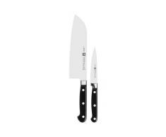 Zwilling 35649000 Professional S Messerset, 2-tlg., Rostfreier Spezialstahl, Zwilling Sonderschmelze, genietet, Vollerl, Kunststoff-Schalen, 420 x 95 mm, schwarz