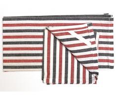 Soleil d Ocre 712047 Prestige 2er Pack Geschirrtuch Jacquard Baumwolle 50 x 70 cm, Baumwolle, rot, 50 x 70 cm