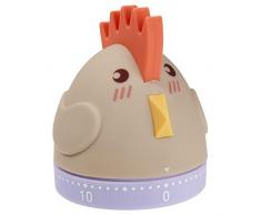 TFA Dostmann 38.1040 HAHN Küchen, mechanischer Timer, Eieruhr, lustig, Kunststoff