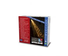 Konstsmide, 6563-870, Micro LED Büschellichterkette Cluster, mit Multifunktion, frei wählbarem Timer und Dimmer, reagiert auf Musik, App-gesteuert (Android & IOS), 960 bernsteinfarbene Dioden, 36V_Außentrafo, schwarzes Kabel