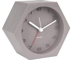 Karlsson Hexagon Uhr, Tischuhr, Beton, Dunkelgrau, One Size