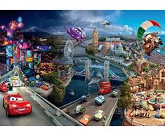 AG Design FTD 0287 Cars 2 Disney, Papier Fototapete - 360x254 cm - 4 teile, Papier, multicolor, 0,1 x 360 x 254 cm