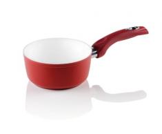 Bialetti Y0CBC10160 Ceramic OK rot Stielkasserolle, keramikbeschichtet Ø 16 cm