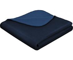 biederlack Überwurf, Baumwoll-Mischgewebe, Marino & Jeans, 150 x 200 cm