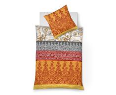 Fleuresse Mako-Satin Bettwäsche, terra, 155 x 220 cm