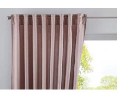 Vorhang Verdeckte Schlaufen Cationic Â»JENAÂ« HxB 145x140 cm Taupe Blickdicht Leinen Optik Gardine Meliert Gardinenband mit Raffhalter, 2019037