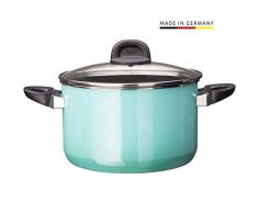 Silit Modesto Line Kochtopf, hoch 24cm, Glasdeckel, Fleischtopf 6,4l, Silargan Funktionskeramik, Topf Induktion, grün