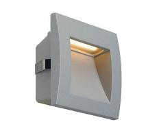 SLV LED Wand-Einbauleuchte DOWNUNDER OUT zur Außen-Beleuchtung von Wänden, Wegen, Eingängen, Treppen, Outdoor Wandlampe, LED Treppen-Beleuchtung, Wandleuchte, Wandstrahler, LED inside, warmweiß, 1,7W