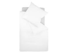 Fleuresse Colours Bettwäsche, Uni-Mako-Satin, weiß, 155 x 220 cm