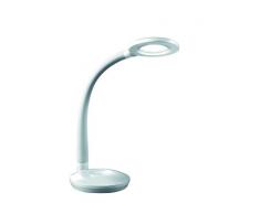 Reality Leuchten LED Tischleuchte Tischlampe inklusive SMD-LED 3 W, maximal 300 lm 3000 K mit Touch An/Aus Schalter und stufenlosem Touch Dimmer, Höhe 45 cm, Durchmesser 13,5 cm, weià R52721101