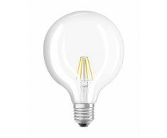 Osram LED Star Classic Globe Lampe, in Ballform mit E27-Sockel, nicht dimmbar, Ersetzt 6.5W=60 Watt, Filamentstil Klar, Warmweiß - 2700 Kelvin, 1er-Pack