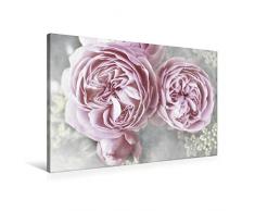 Premium Textil-Leinwand 90 x 60 cm Quer-Format Rosen Landhaus Shabby | Wandbild, HD-Bild auf Keilrahmen, Fertigbild auf hochwertigem Vlies, Leinwanddruck von Christine Bässler