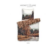 Heckett Lane Bettwäsche 100% Baumwolle Lavonne 135x200 (80x80) Rustic Brown