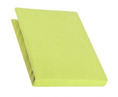 aqua-textil Pur Jersey Spannbettlaken 90x200-100x220 cm grün Wasserbetten Boxspringbetten Mako Baumwolle