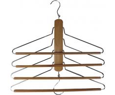 Neusu Platzsparender Kleiderbügel 4-in-1 - Hochwertige Hartholz (Buchenholz, 1)