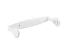 iDesign Clarity Küchenrollenhalter | Papierrollenhalter aus BPA-freiem Kunststoff | dezente Wandhalterung für Küchenkrepp | Kunststoff weiß