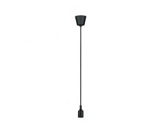Paulmann 50346 Neordic Pendelleuchte Ketil 1-flammig IP44 Spritzwasserschutz max. 20 Watt Hängelampe Schwarz Deckenlampe Silikon, Kunststoff Hängeleuchte E27