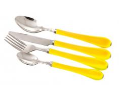 VILLA DESTE Home 2300854 Tropf Besteckset, 24 TLG. aus Plastik und Stahl, Gelb